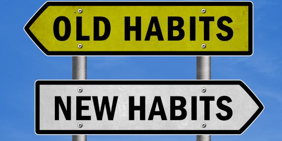 How To Adopt Better Habits and Ditch Old Ones - two signs