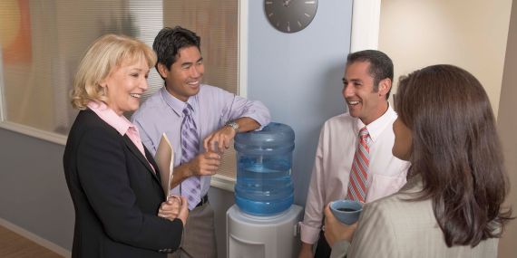 5 Ways To Be Healthier At Work Every Day - people at the water cooler