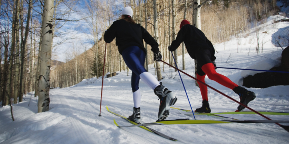 5 Essential Tips to Exercising Safely in Cold Weather - two people cross country skiing