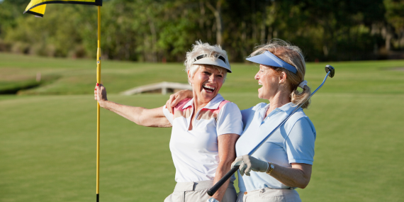 Rebuild Healthy Habits Without Starting Over: A Midlife Eating Reset, midlife women playing golf