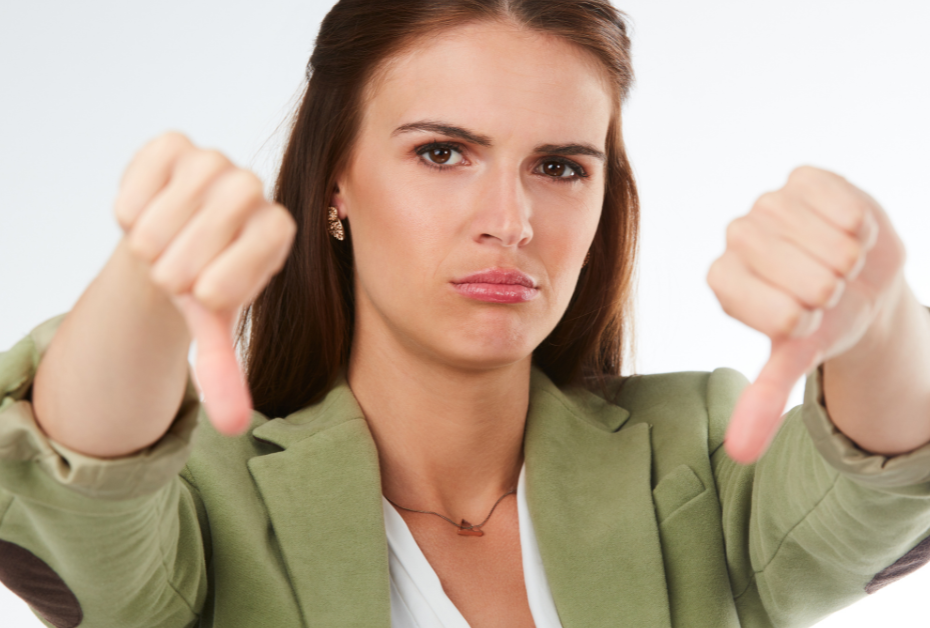 Midlife Consistency: Why Your Routines Stop Working (and What to Do Instead) womam doing a thumbs down